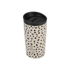 ESTIA HOME ART Leopard Taupe izolirana putna boca, 350 ml, žuta