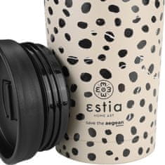 ESTIA HOME ART Leopard Taupe izolirana putna boca, 350 ml, žuta