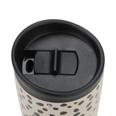 ESTIA HOME ART Leopard Taupe izolirana putna boca, 350 ml, žuta