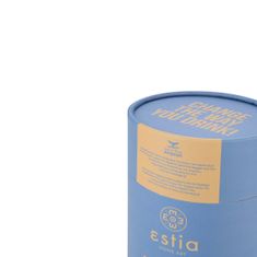 ESTIA HOME ART Denim Blue izolirana putna šalica, 500 ml, slamka, nehrđajući čelik, plava