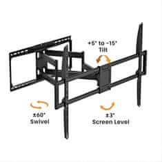 Robaxo  RTM5015F zidni nosač za TV, 127 cm do 267 cm, (50″–105″), crni