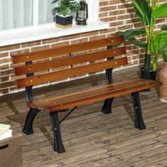 Aga Vrtna klupa 120x57x70 Tamno smeđa