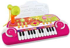 Bontempi tipkovnica s mikrofonom, ružičasta (122972)