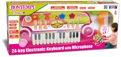Bontempi tipkovnica s mikrofonom, ružičasta (122972)
