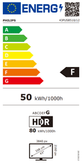 Philips 43PUS8510/12 4K QLED TV, Ambilight TV
