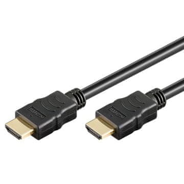Goobay High Speed HDMI (M/M) 2.0 4K 60Hz 18Gbit/s 1m s Ethernetom pozlaćeni crni kabel