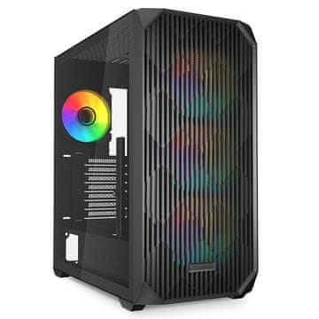 Sharkoon AK3 RGB midiATX RGB s prozorom gaming crno kućište