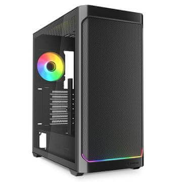 Sharkoon AK4W RGB Strip midiATX s prozorom gaming crno kućište
