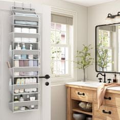 HOME & MARKER® Viseći organizator do 20 kg s džepovima za vrata, odjeću i igračke | STORANO Siva