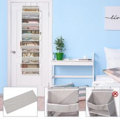 HOME & MARKER® Viseći organizator do 20 kg s džepovima za vrata, odjeću i igračke | STORANO Siva
