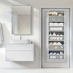 HOME & MARKER® Viseći organizator do 20 kg s džepovima za vrata, odjeću i igračke | STORANO Siva