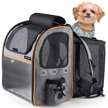 MG Animal Backpack V1 transportna torba za pse i mačke, siva