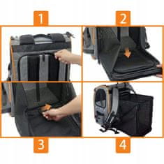 MG Animal Backpack V1 transportna torba za pse i mačke, siva