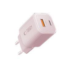 Tech-protect NCM33W punjač USB / USB-C 33W PD QC, svetloružičasta