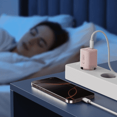 Tech-protect NCM33W punjač USB / USB-C 33W PD QC, svetloružičasta