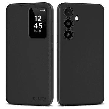 Tech-protect Smart Wallet preklopna maska za Samsung Galaxy S25 Plus, crno