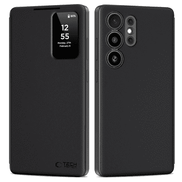Tech-protect Smart Wallet preklopna maska za Samsung Galaxy S25 Ultra, crno