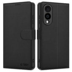 Tech-protect Wallet preklopna maska za Samsung Galaxy S25 Edge, crno