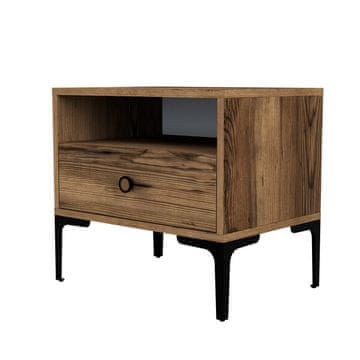 Woody Fashion Noćni ormarić, Lizbon 532 - Walnut