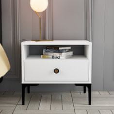 Woody Fashion Noćni ormarić, Lizbon 535 - White