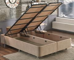 Woody Fashion Dupli madrac, baza i uzglavlje, Svijetlo smeđa, Helen - Light Brown (160 x 200)