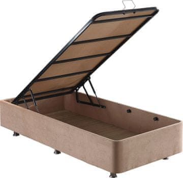 Woody Fashion Jednostruki madrac, baza i uzglavlje, Svijetlo smeđa, Helen - Light Brown (120 x 200)