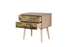 Woody Fashion Noćni ormarić, Sonoma hrast, Two - 729