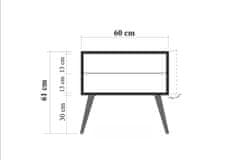 Woody Fashion Noćni ormarić, Sonoma hrast, Two - 729