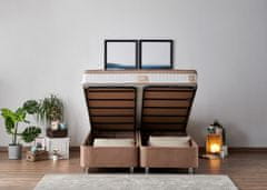 Woody Fashion Dupli madrac, baza i uzglavlje, Svijetlo smeđa, Latte - Light Brown (150 x 200)