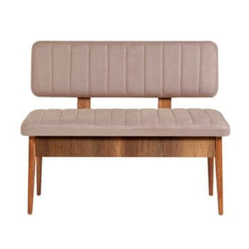 Woody Fashion Klupa, Orah Kamen, Vina Bank - Walnut, Stone