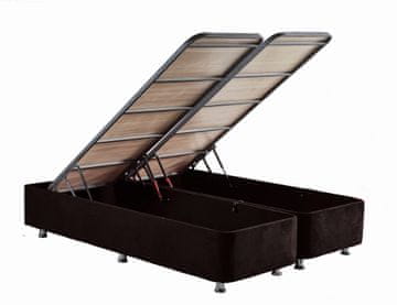 Woody Fashion Baza za bračni krevet, Crno, Ela Double - Black (150 x 200)