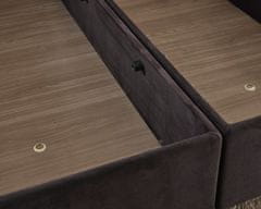 Woody Fashion Baza za bračni krevet, Crno, Ela Double - Black (160 x 200)