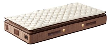 Woody Fashion Madrac, Bijela boja Smeđa, W Cotton 90x190 cm Single Size Middle Firm Mattress