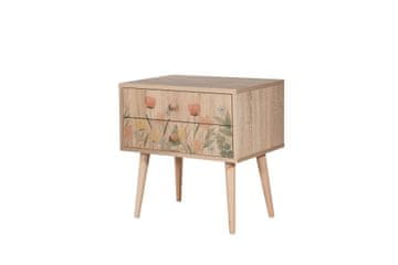 Woody Fashion Noćni ormarić, Višebojno, City Tulip