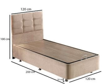 Woody Fashion Osnova i uzglavlje kreveta za jednu osobu, Svijetlo smeđa, Polo - Light Brown (120 x 200)