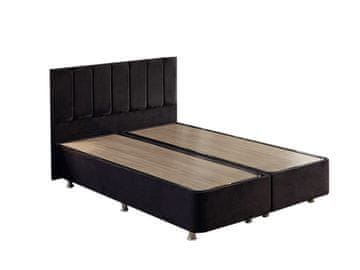 Woody Fashion Podnožje i uzglavlje duplog kreveta, Crno, Ela Double - Black (180 x 200)