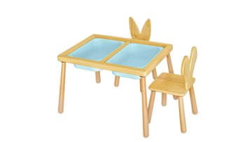 Woody Fashion Dječji stol set Table and 2 Chairs - Blue