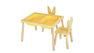 Woody Fashion Dječji stol set Table and 2 Chairs - Yellow