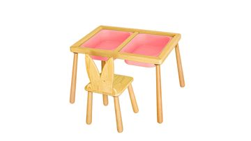 Woody Fashion Dječji stol set Table and Chair - Pink