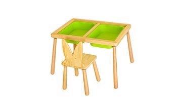 Woody Fashion Dječji stol set Table and Chair - Green