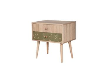 Woody Fashion Noćni ormarić, Višebojno, City Dino