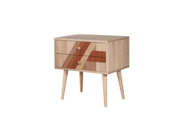 Woody Fashion Noćni ormarić, Višebojno, City Flow