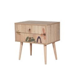 Woody Fashion Noćni ormarić, Višebojno, City Leaf