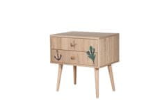 Woody Fashion Noćni ormarić, Višebojno, City Marin