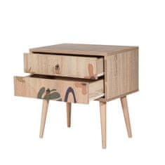 Woody Fashion Noćni ormarić, Višebojno, City Leaf