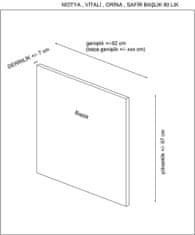 Woody Fashion Uzglavlje, Vitalia 140 - Anthracite