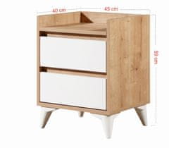 Woody Fashion Noćni ormarić, Tuvalle 041