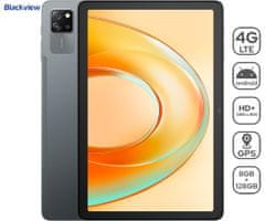 Blackview TAB 60 PRO tablet, 25,65 cm (10,1), 4G LTE, 8 GB + 128 GB, HD+, futrola, siva
