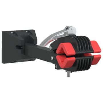 Vidaxl Stalak za popravak bicikla zidni sklopivi crveno-crni čelični