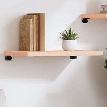 Vidaxl Polica, 60x40x(2-4) cm, Neobrađeno masivno hrastovo drvo